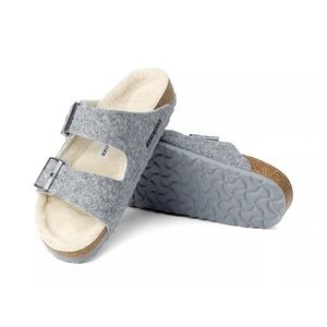 BIRKENSTOCK, Arizona Shearling-Lined Sandals, Felt, 40 Barrow (9-9.5), Used.